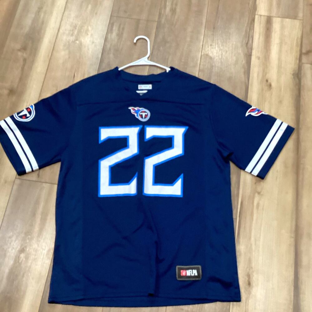 NFL Team Apparel Tennessee Titans Derrick Henry #22 Blue Football Jersey Men's L